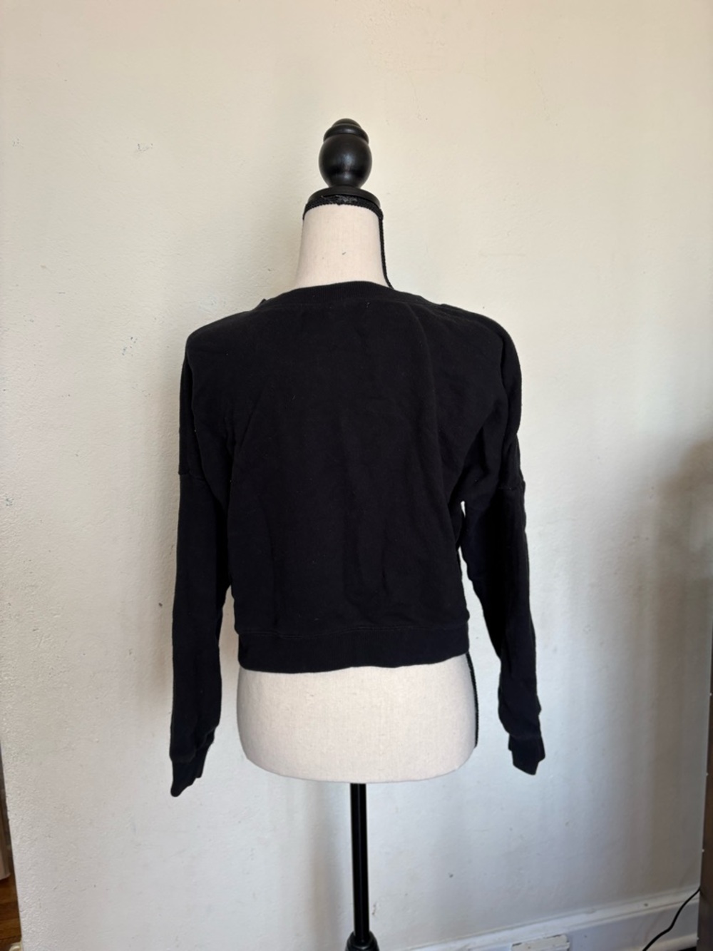 Vintage Gypsy Warrior Black Sweatshirt with White Rose Graphic - Women - Picture 2 of 3